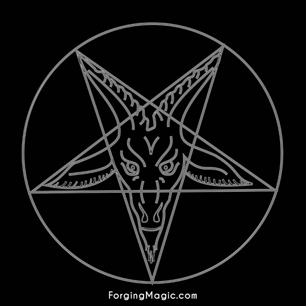 Sigil of Baphomet showing an inverted pentagram/pentacle
