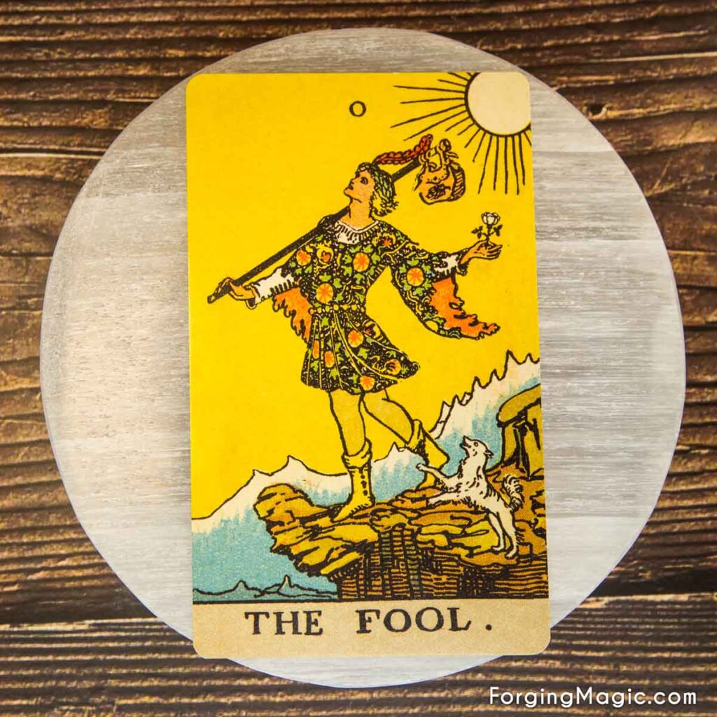 The Fool Card from Rider Waite Smith Tarot Deck