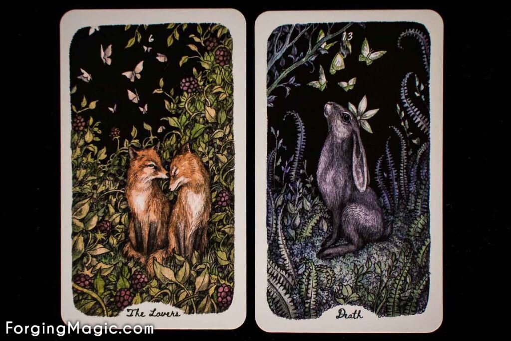 Lovers and Death Cards Oak, Ash & Thorn Tarot
