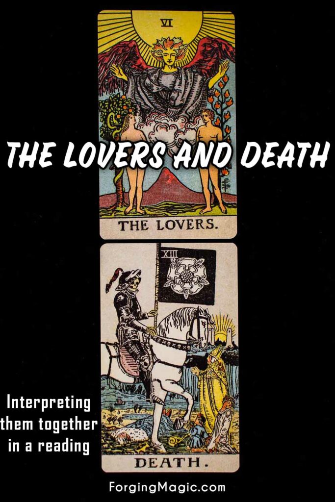 Lovers and Death Tarot Cards